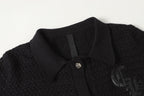 Chrome Hearts Gothic Cross Knit Cardigan - Black Grey Streetwear Jacket 904